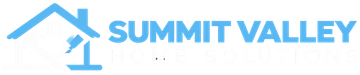 Summit Valley Home Solutions logo with blue house roof and stylized house icon
