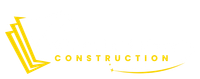 Yellow “CONSTRUCTION” logo with stylized building lines and a curved underline