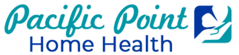 Pacific Point Home Health logo in teal and blue with stylized wave and bird icon