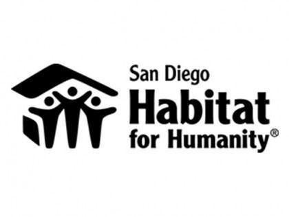 San Diego Habitat for Humanity logo with black house-roof icon and bold text on white background