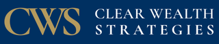 Clear Wealth Strategies logo in gold and white on a dark blue background
