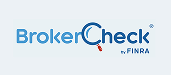 BrokerCheck by FINRA logo in blue text on a light gray background