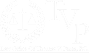 A white logo with a circle and a cross on a white background.