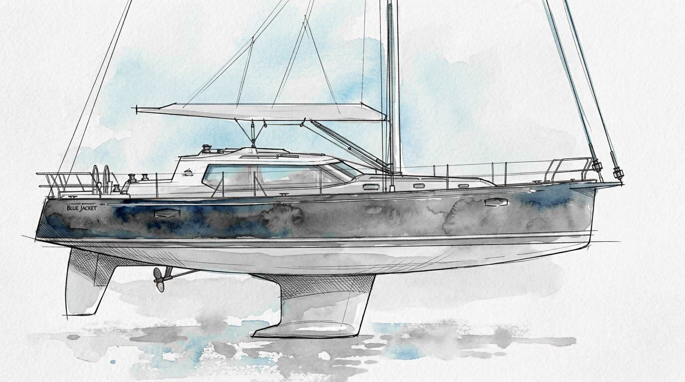 A sailboat is floating on top of a body of water.