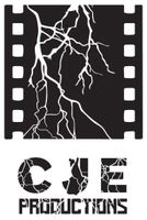 Black filmstrip logo with a lightning bolt and cracked text reading “CYE PRODUCTIONS”