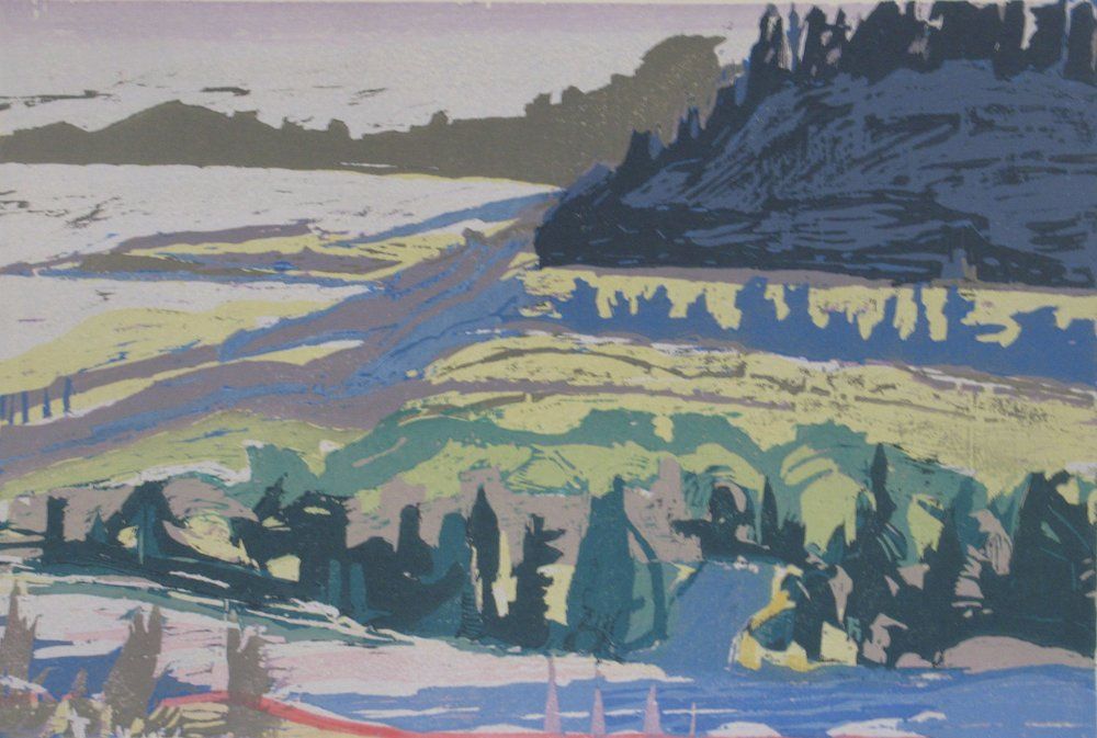 Landscape painting, stylized