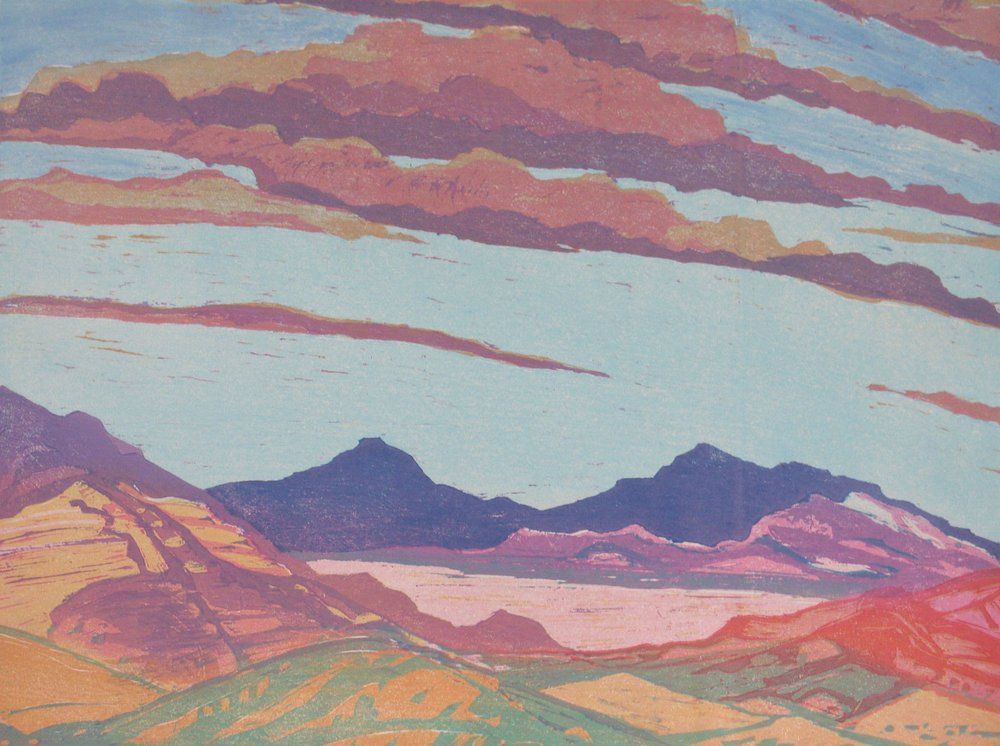 Colorful landscape painting