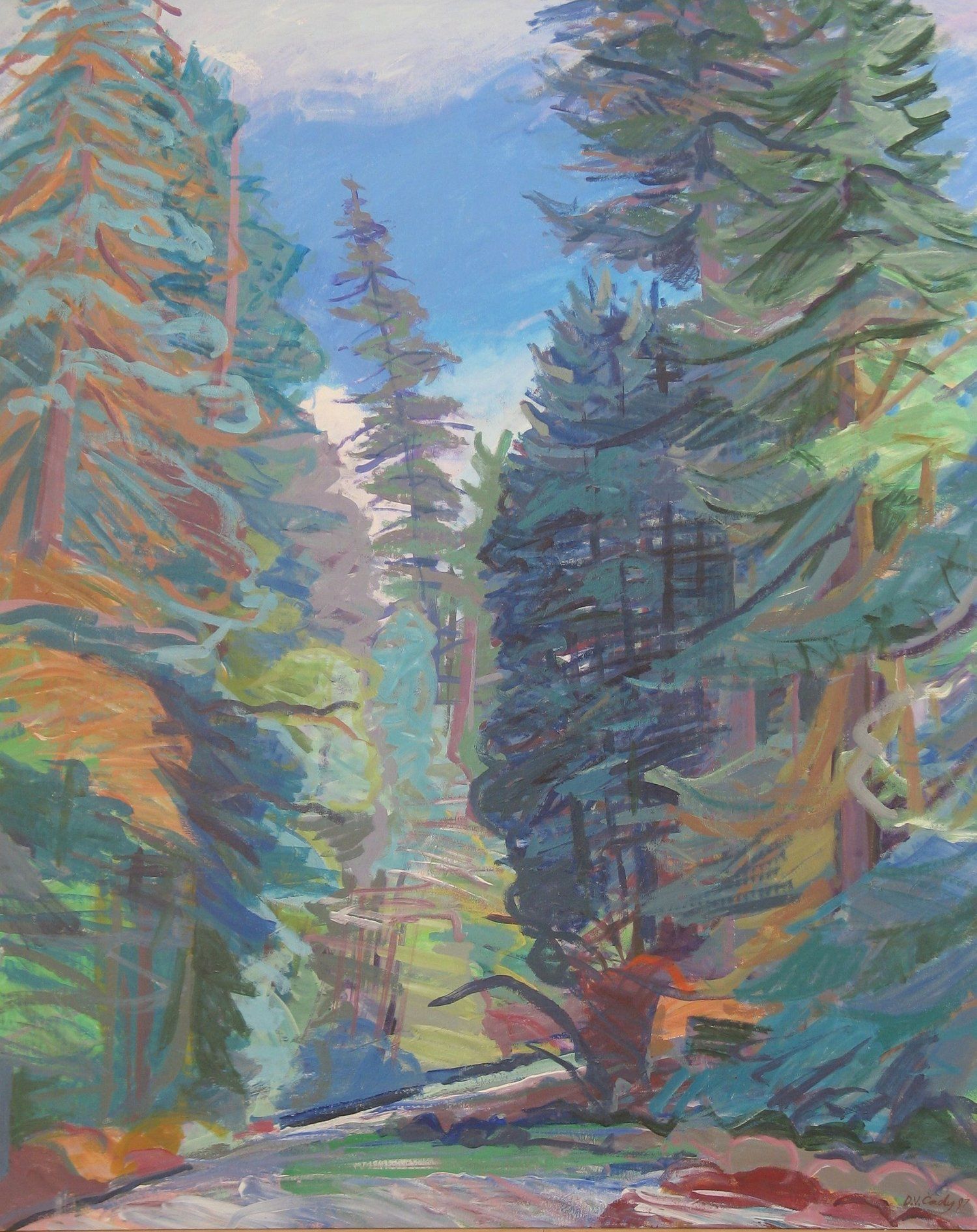 Forest landscape painting