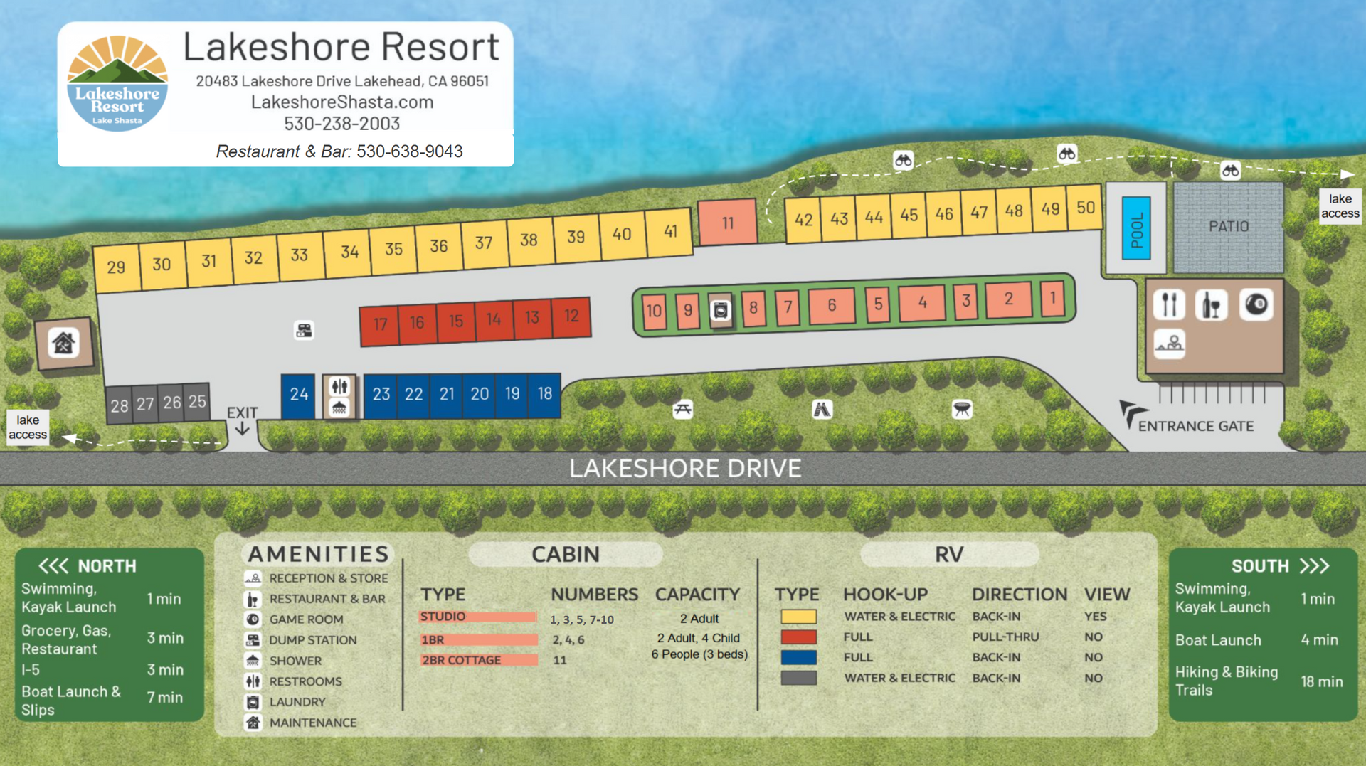 Property map of Lakeshore Resort
