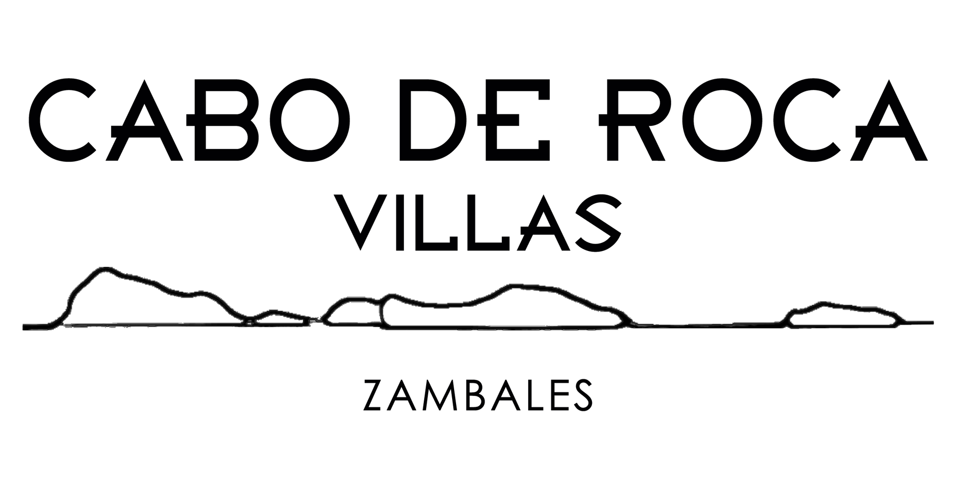 A black and white logo for cabo de roca villas