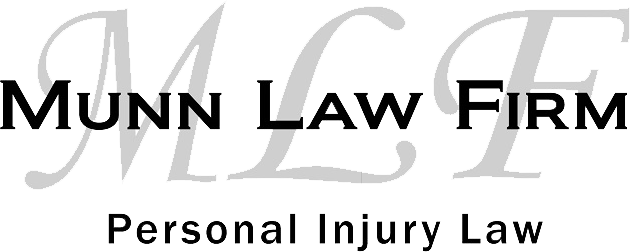 Munn law firm personal injury law logo on a white background
