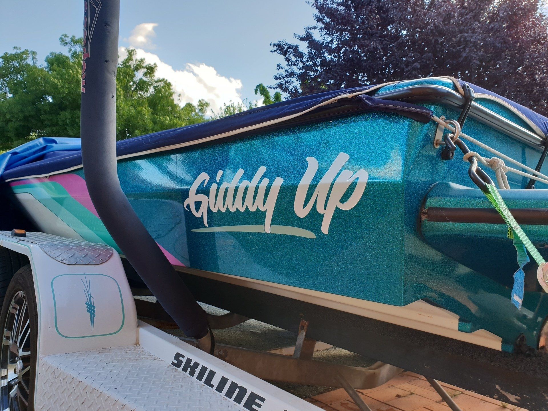 Giddy Up boat wraps
