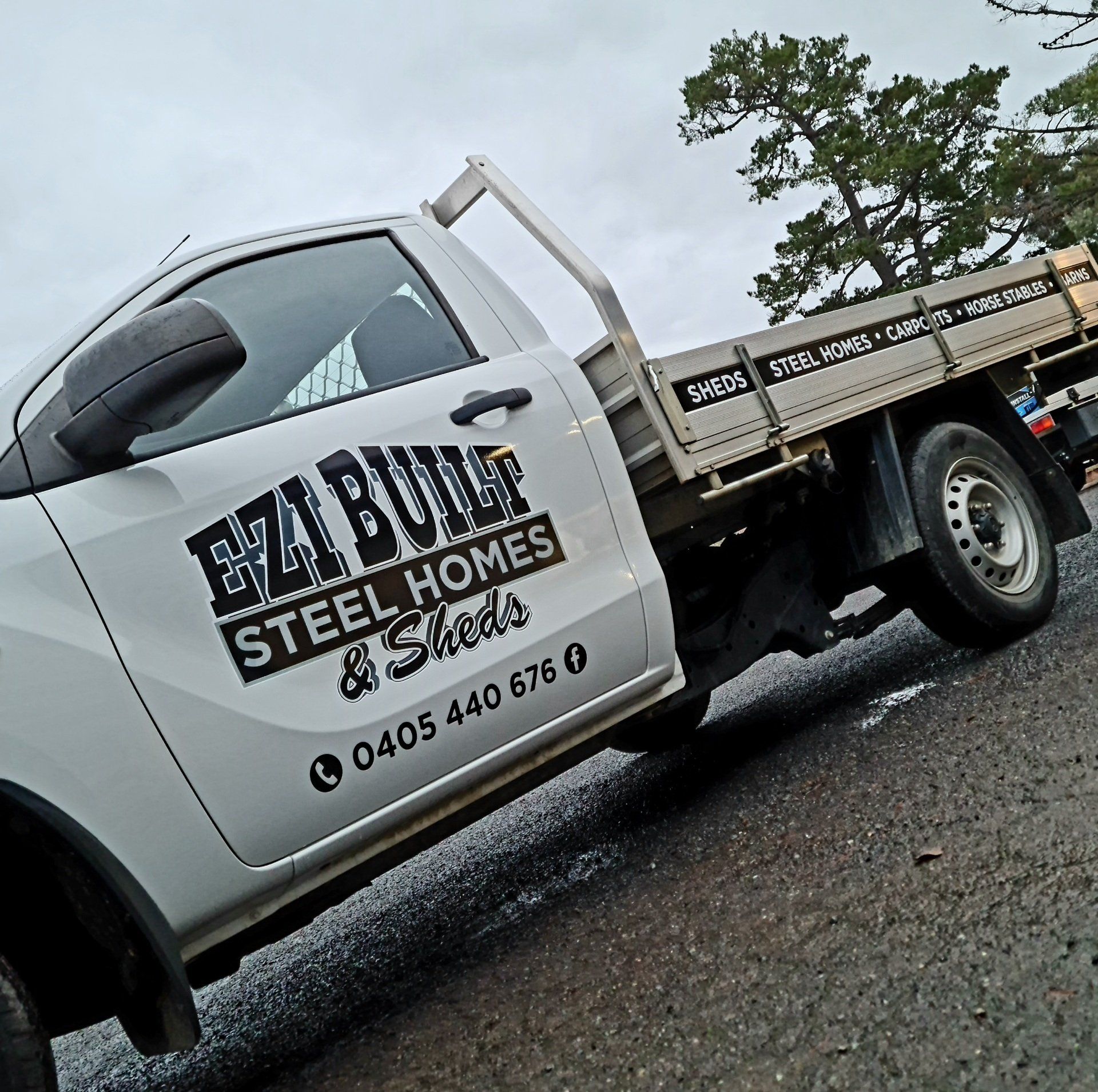 EZE Built Steel Homes vehicle signage