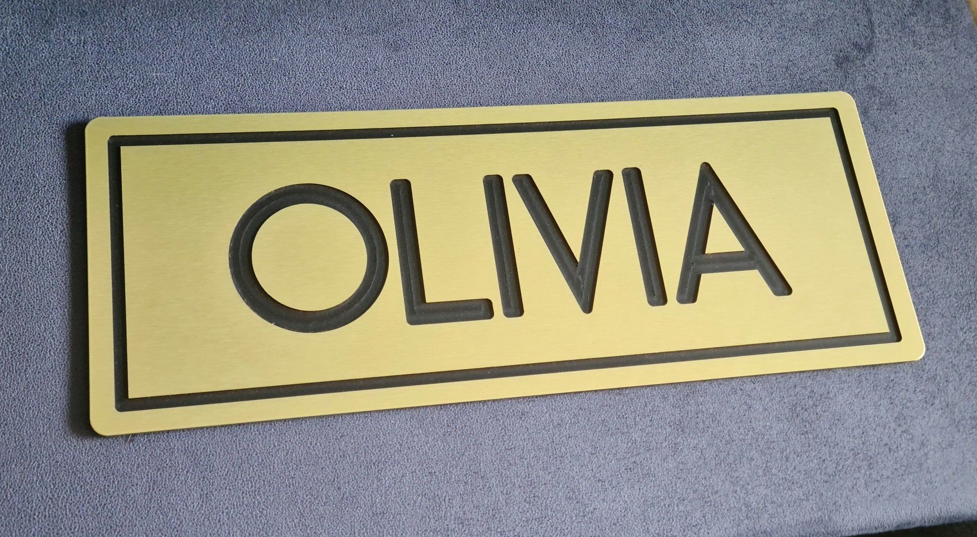 Olivia name signage