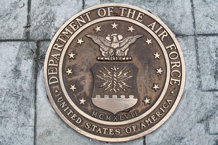 a bronze coin from the department of the air force