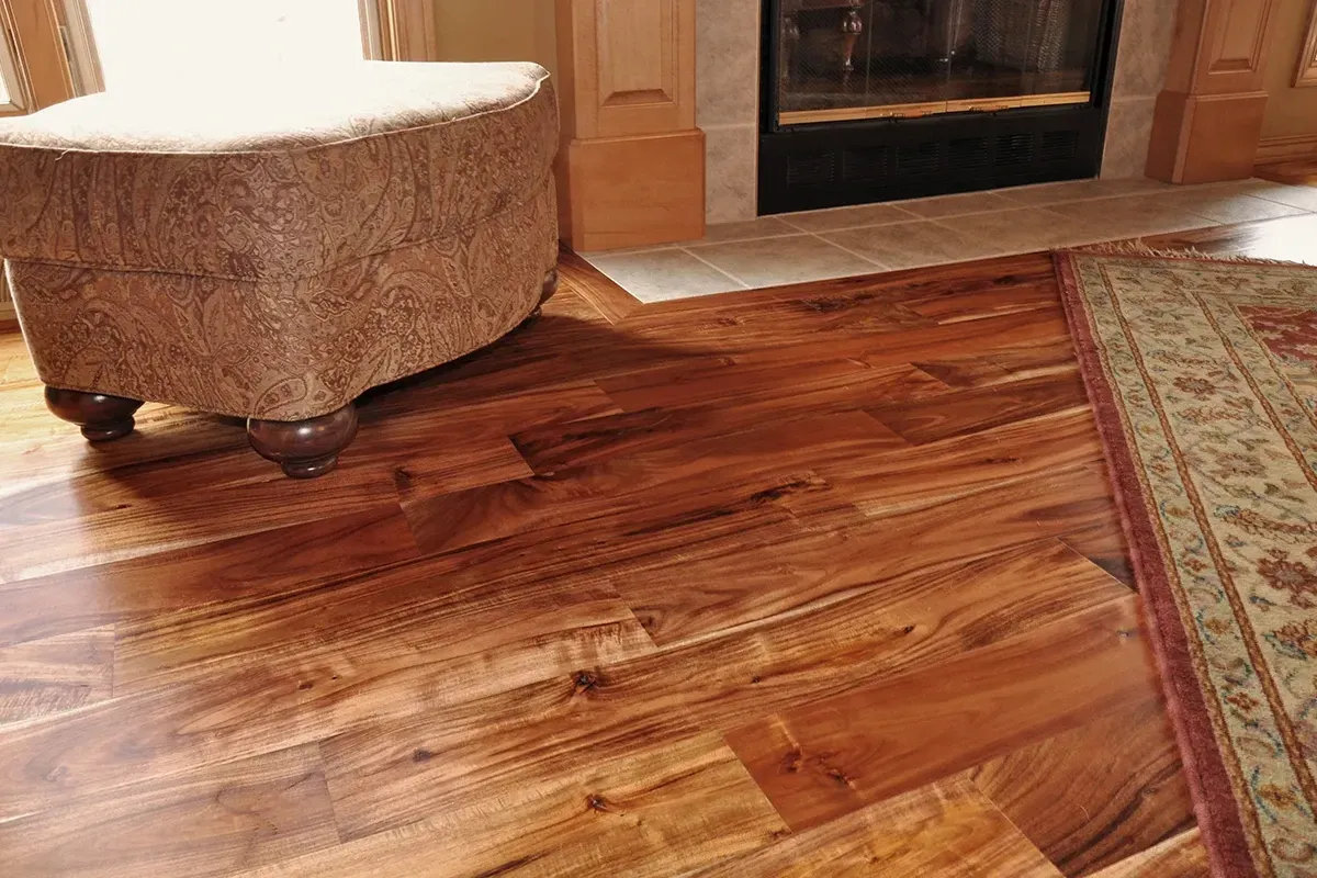 Walnut flooring.