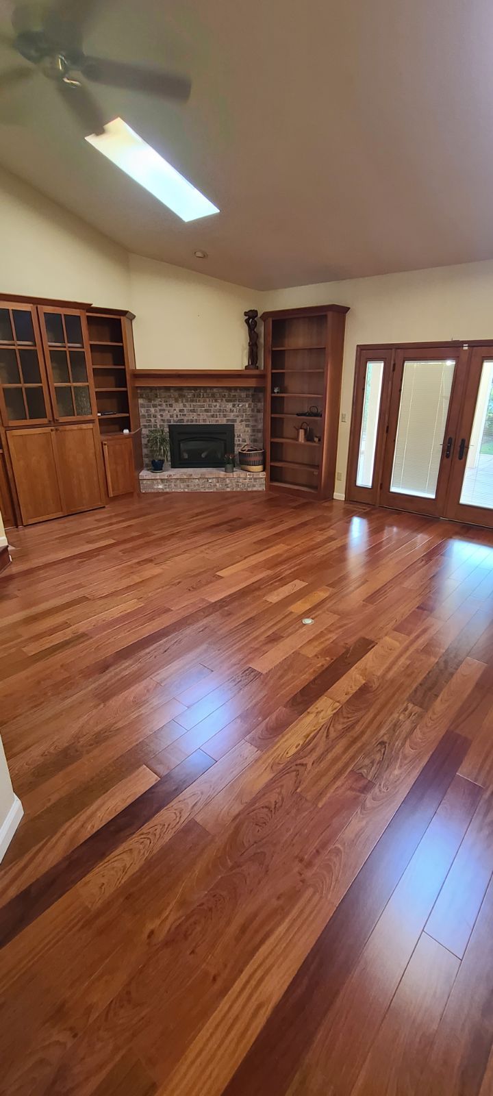 Another angle of living room after Crestwood Flooring installation.