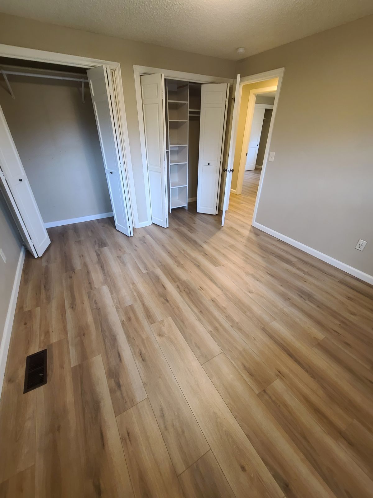 Bedroom after PacMat Flooring installation.