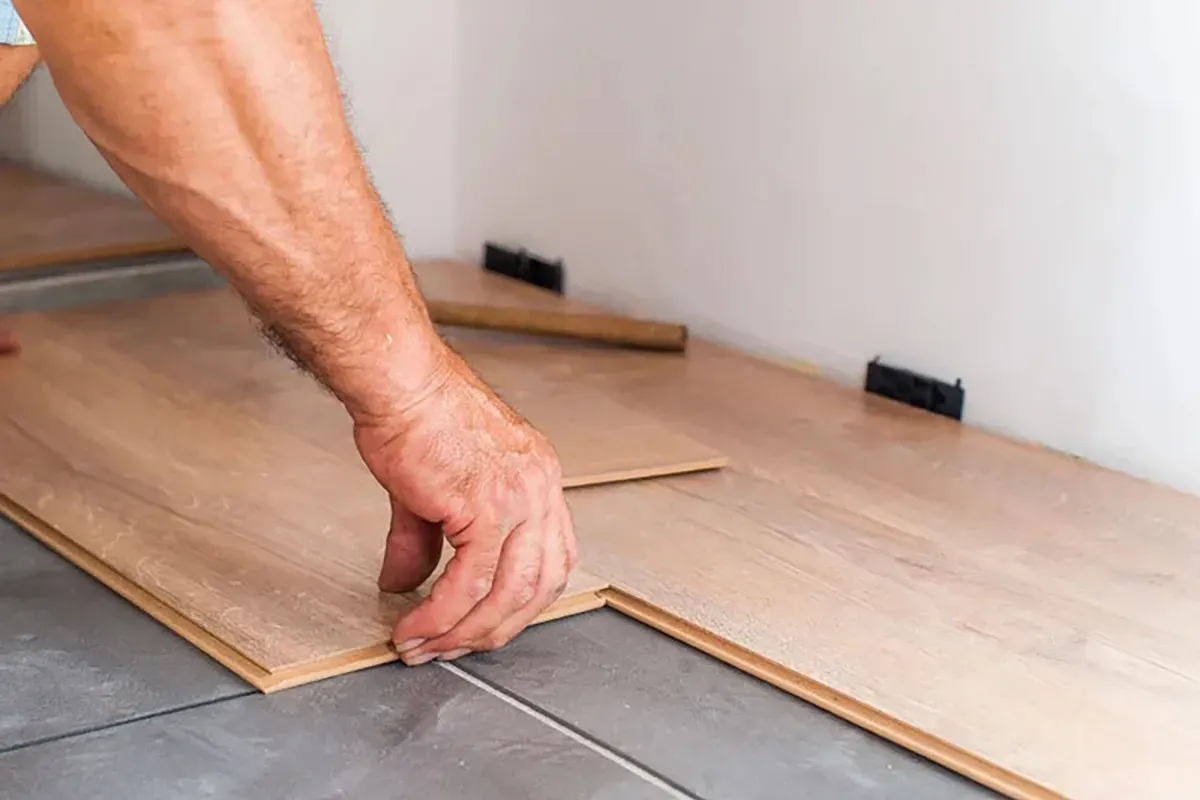 Plan the staggered vinyl plank flooring before installation.