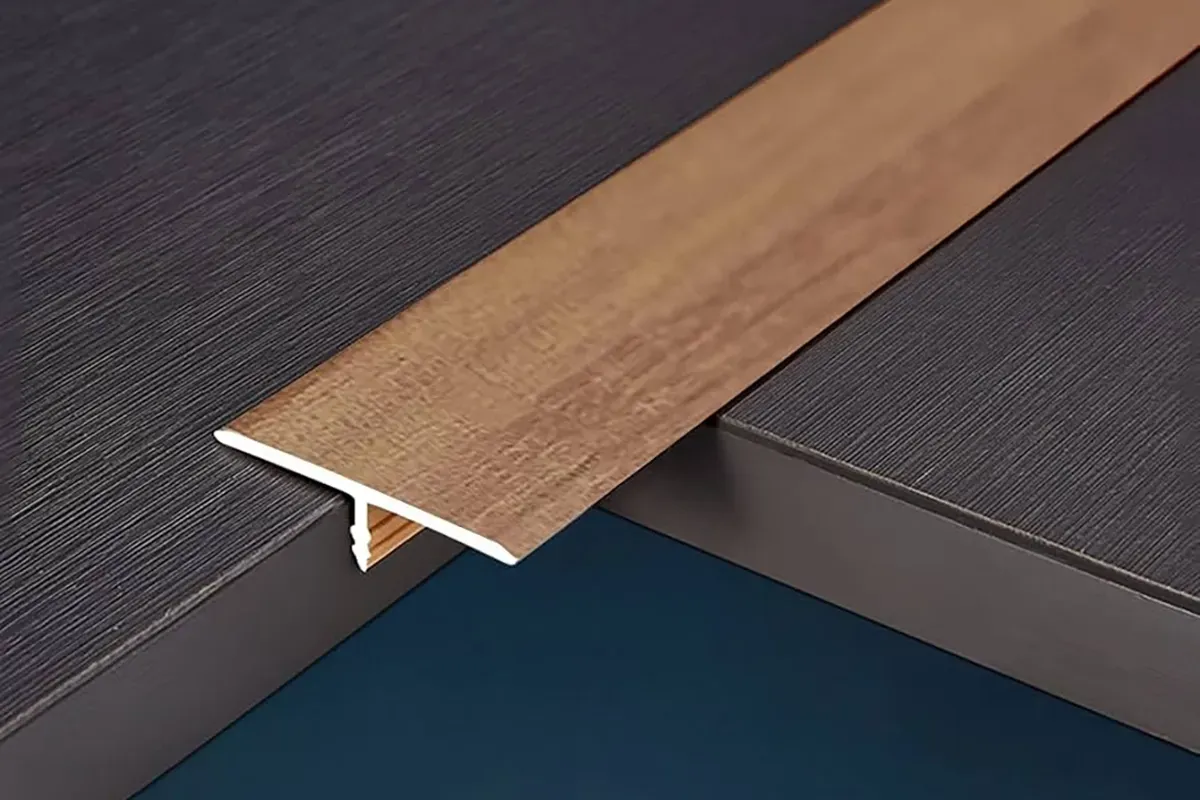 T-molding transition strip.