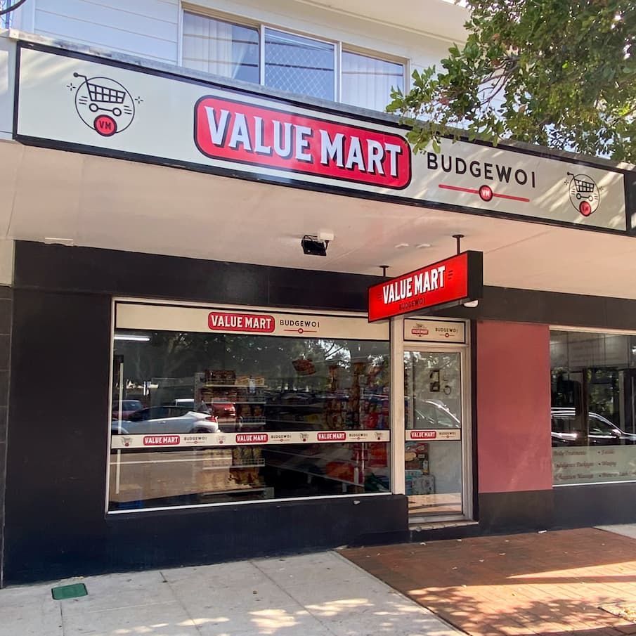 The front of a store called value mart  — Solis Signs in Toukley, NSW