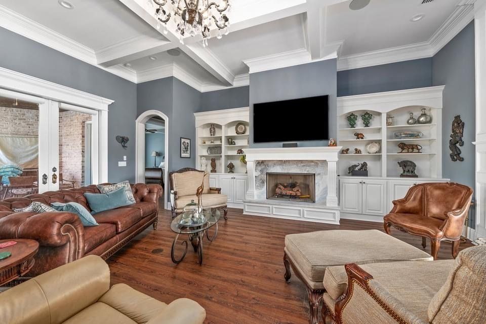 Wood flooring in living room
