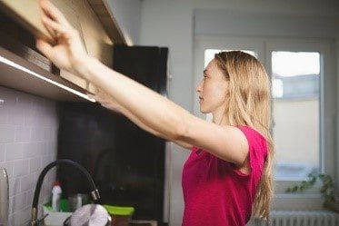 Glass kitchen cabinet doors care