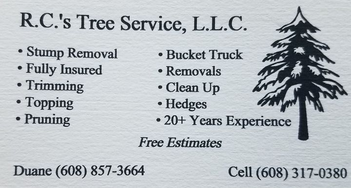 RC's Tree Service Business Card
