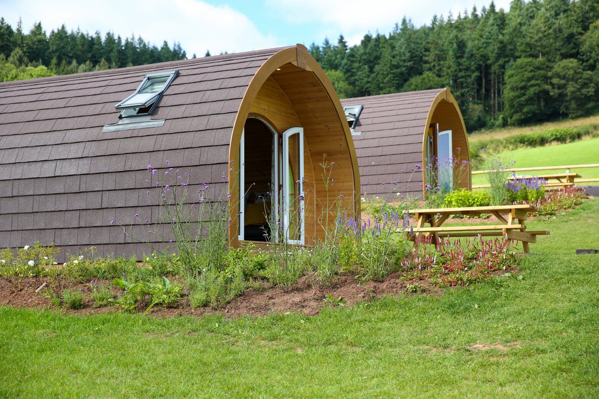 Luxury glamping pods at Buckholt House Farm Monmouthshire
