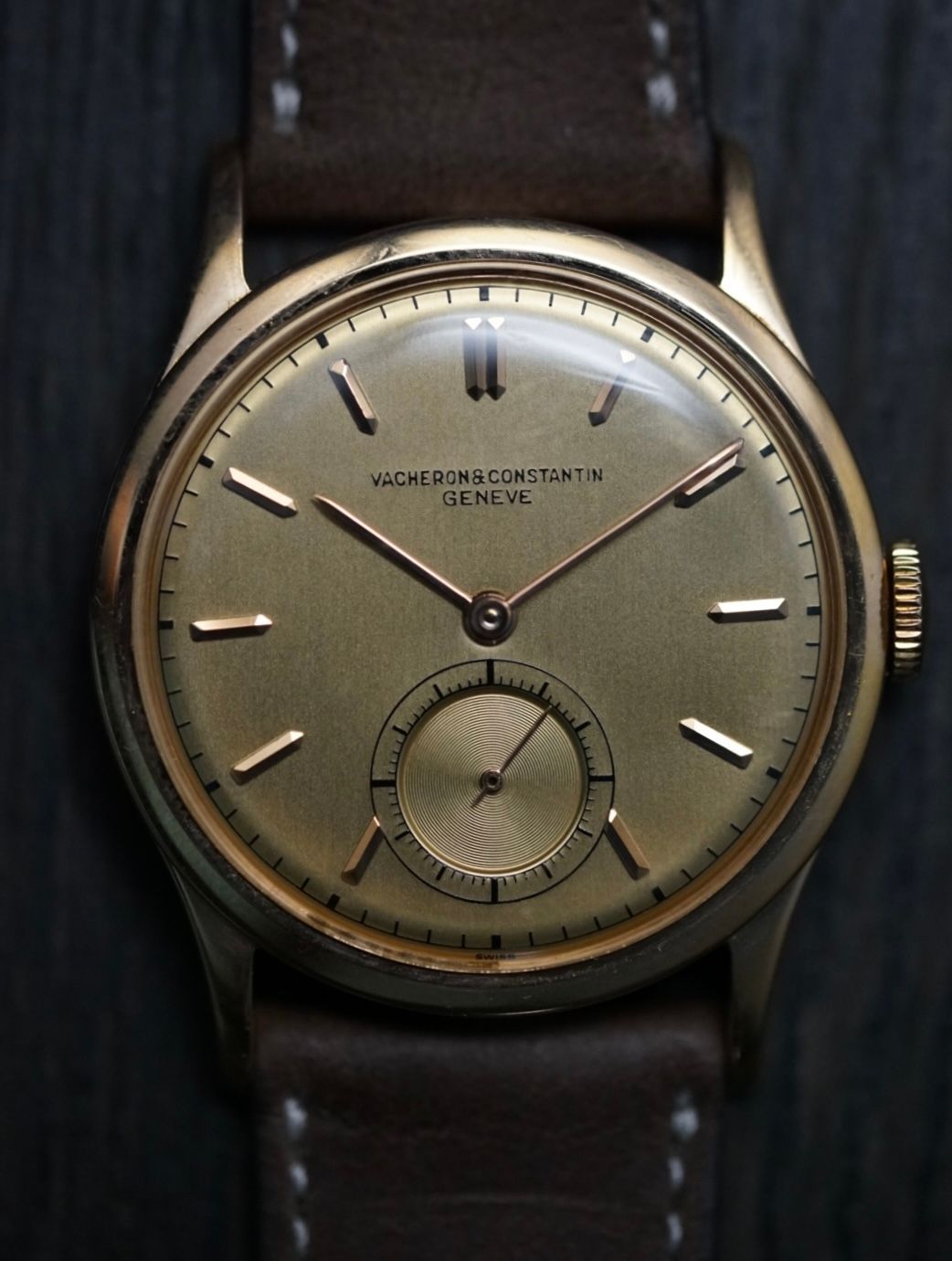 [Sold]Vacheron Constantin, Well Preserved 18k Pink Gold Calatrava, Ref. 4073 Circa 1948