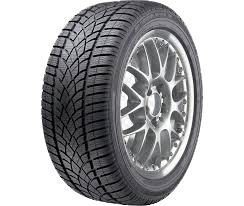 A close up of a car tire on a white background.