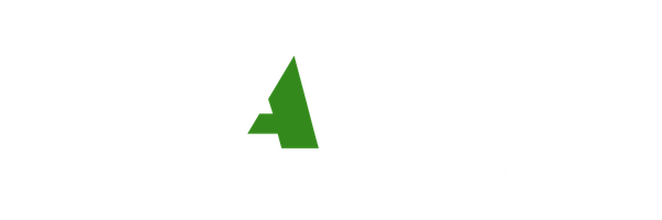 Green stylized letter A logo on a white background
