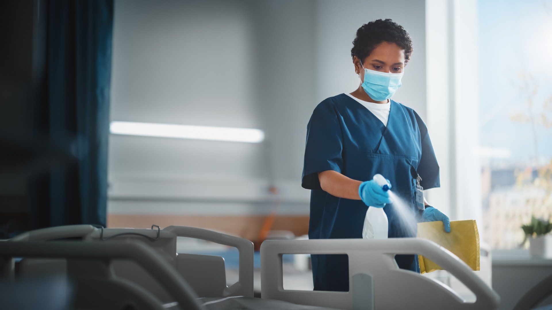 Rapid clean cleaner cleaning hospital bed