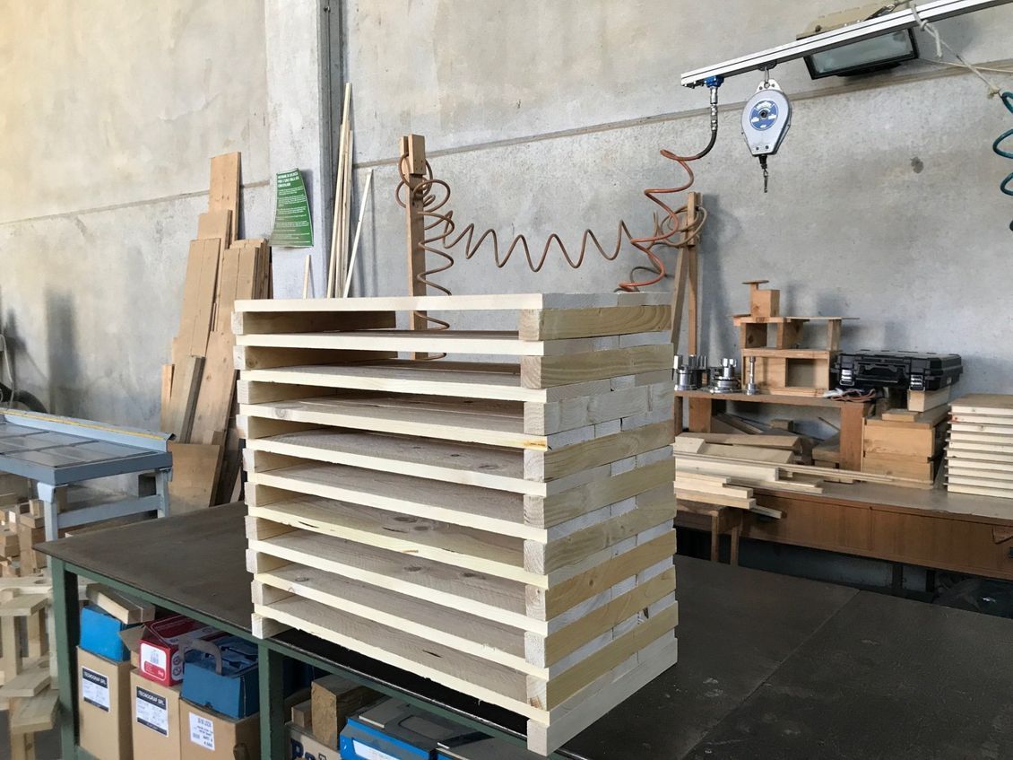 scaffalatura per imbalaggio in legno