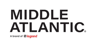 Middle Atlantic logo with black text and small red Legrand mark underneath
