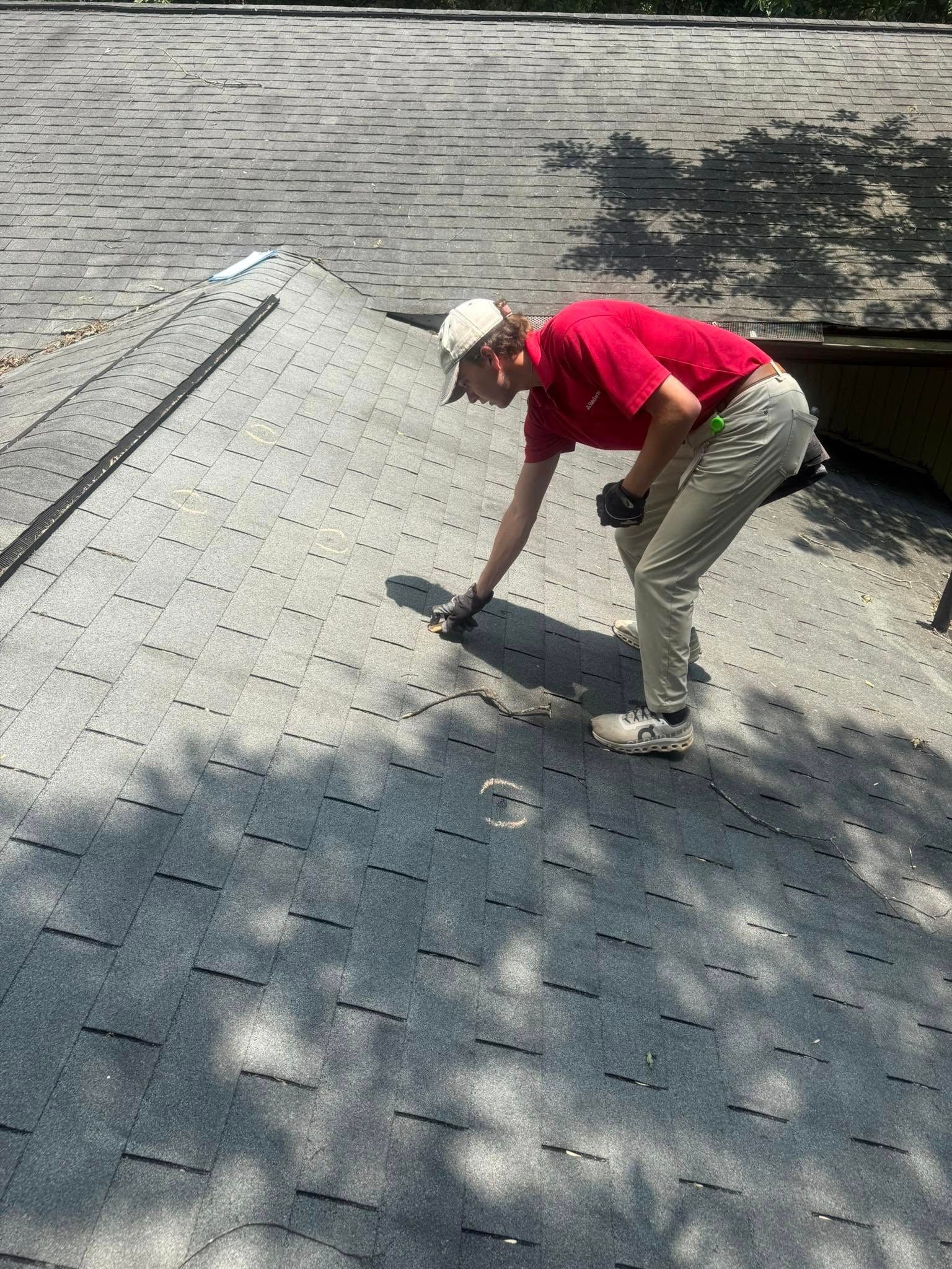 What to Do After Hail Damage, showing hail damage on a roof
