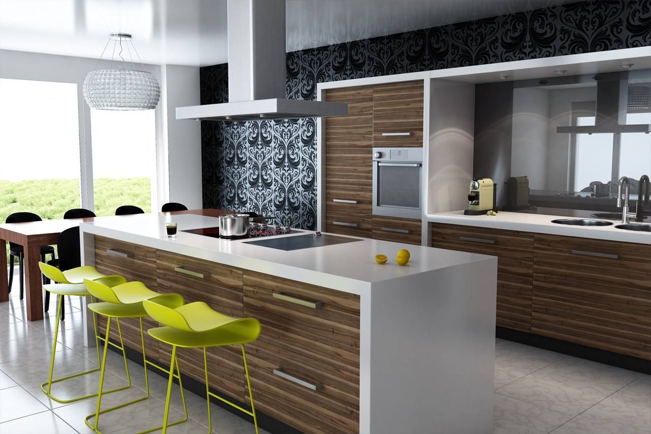 Modern Kitchen With A Long Island — Trim Joinery In Fountaindale, NSW