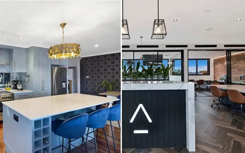 Kitchen Next to Office Reception Area — Trim Joinery In Fountaindale, NSW