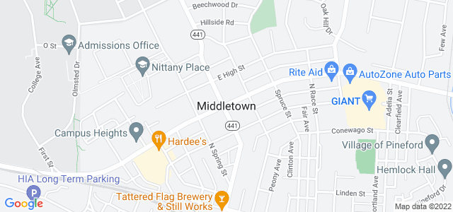 Map of business location