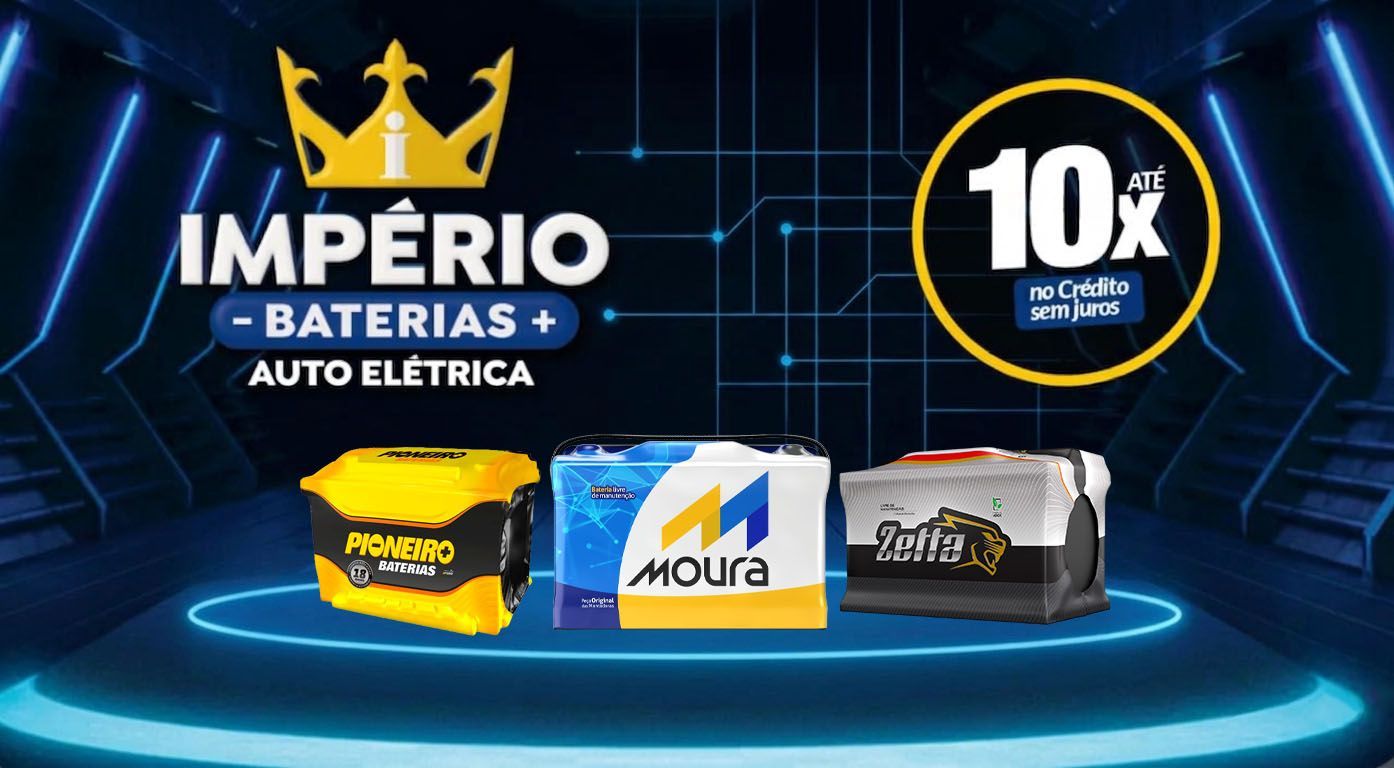 Baterias Bats e Onbat com a Império Baterias, em até 10x no crédito sem juros