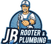 JB Rooter and Plumbing Inc. The logo for jb rooter & plumbing inc shows a plumber holding a wrench.