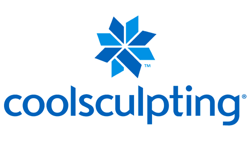 CoolSculpting logo: Blue abstract star above the word 