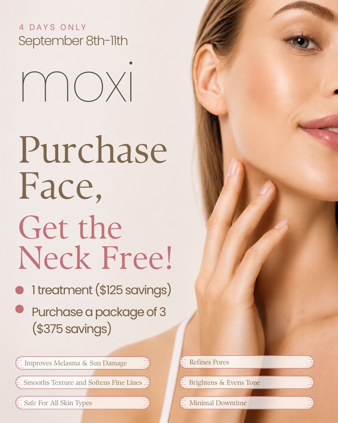 MOXI September Special for Williamson Cosmetic Center in Lake Charles, Louisiana.