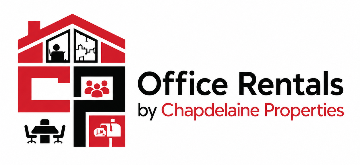 Chapdelaine Properties logo with red house icon and black and red text on white background