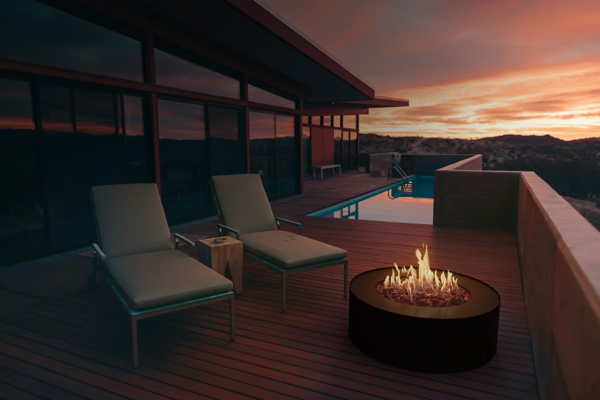 Planika Galio star black camino a gas outdoor focolare braciere 