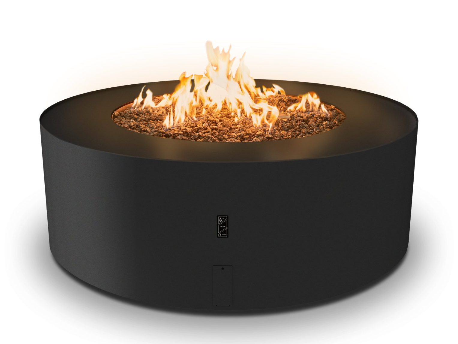 camino a gas  outdoor planika galio star black corten