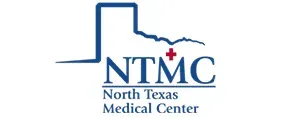 NTMC North Texas Medical Center logo in blue with red cross accent