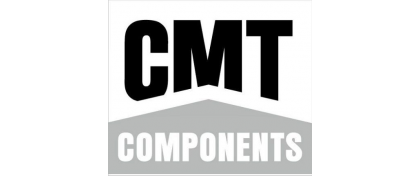 CMT Components logo in black and gray text on a white background