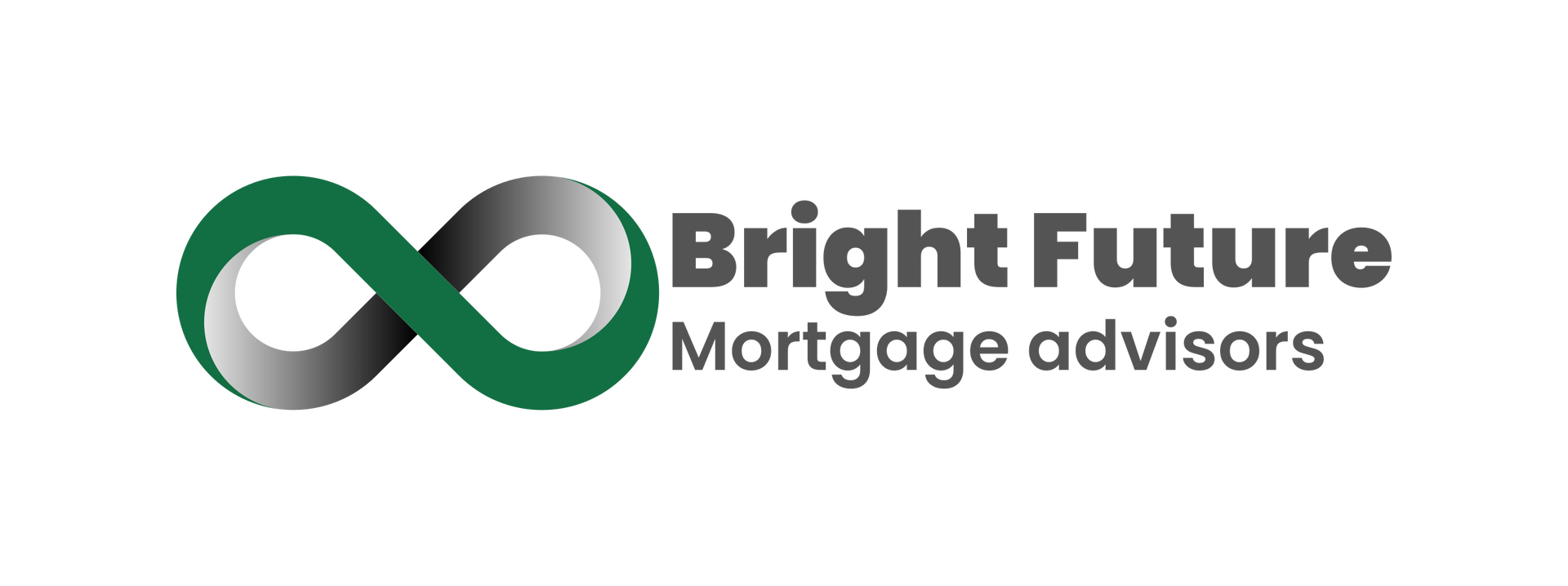 Bright Future Mortgage Advisors logo with green infinity symbol and gray text