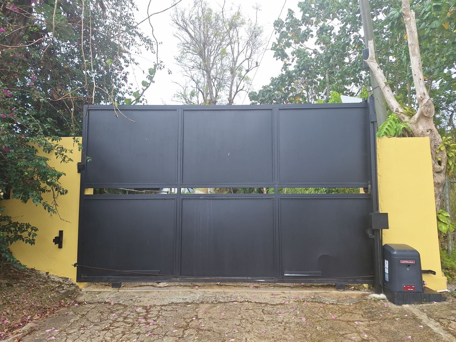 Private controlled-access gate at the estate entrance